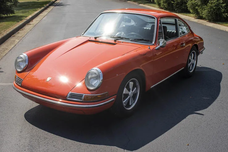 Orange, 1968 Porsche 911. Restorative Auto Detailing Process - Mobile Detailing